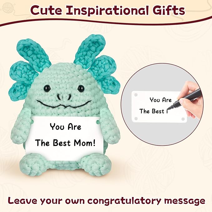 Beginner Crochet Kit for Adults Kids – 3 Packs Crochet Kit with Easy-to-See Stitches Yarn and Video Tutorials, Cute Animal Designs, DIY Crochet Set for First-Time Learners - Bunny, Piggy and Axolotl