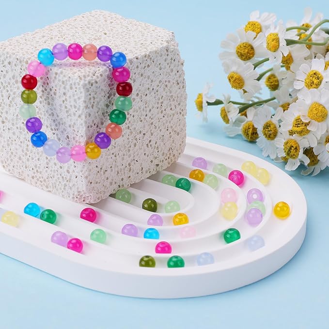 XSEINO About 1200PCS 6mm Glass Beads Bracelet Making Kit,24 Colorful Nature Series Colorful Crystal Beads for Bracelet and Jewelry Making and DIY Crafts,Friendship Bracelets