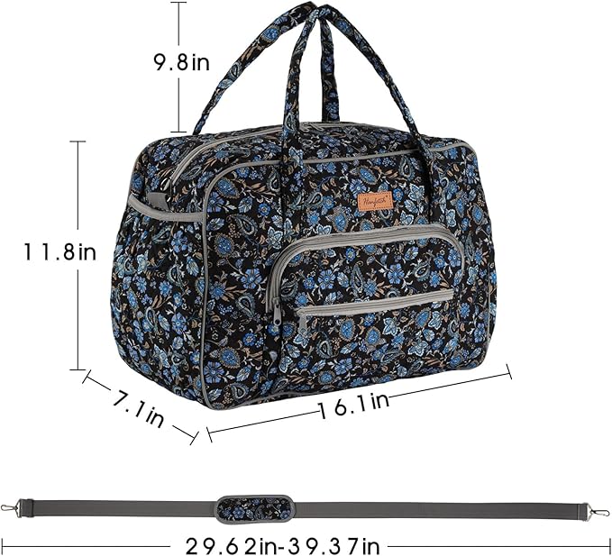 Yarn Storage Organizer, Knitting Crossbody Bag, Large Crochet Bag Tote Gift Yarn Holder Case for Carrying Projects, Knitting Needles, Crochet Hooks and Other Accessories (Paisley)