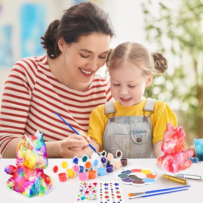 Cokiki Paint Your Own Unicorn Lamp Kit, Art Supplies DIY Crafts Night Light Painting Kit, Arts and Crafts for Kids Ages 8-12, Birthday Party Holiday Creative Gift for Girls Boys Ages 6 7 8 9 10 11 12+