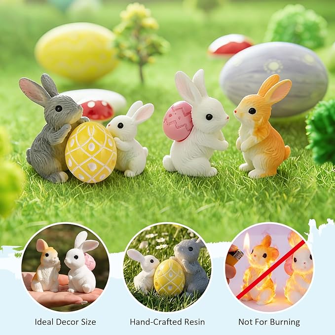 BRELANO Easter Craft Kit for Kids & Adults – DIY Sand Candle Making Kit with Bunny & Egg Decor, Colored Pearled Candle Sand, Cotton Wicks & Egg-Shaped Glass Jar, Easter Gift Set & Spring Home Decor