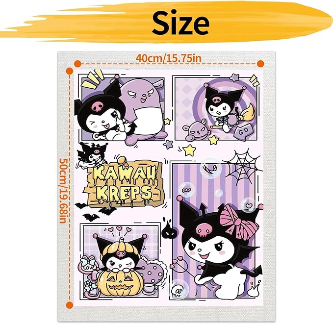 JYLMOOD Paint by Number for Adult Kits, DIY Cartoon Acrylic Oil Painting Kits for Adults Beginners for Home Wall Decor Gifts 16x20 Inch (No Frame)