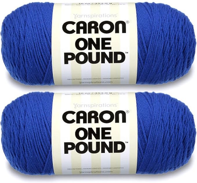 Caron One Pound Royalty Yarn - 2 Pack of 454g/16oz - Acrylic - 4 Medium (Worsted) - 812 Yards - Knitting/Crochet
