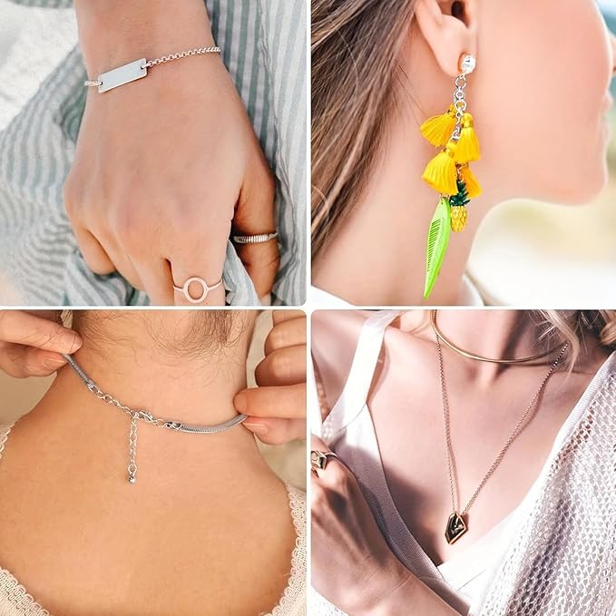 1200PCS Jewelry Making Supplies,Open Jump Rings and Lobster Clasps Jewelry Kit with Jump Ring Pliers Used Necklace Repair with Pliers and Ring for Necklace Repair and Making Kit