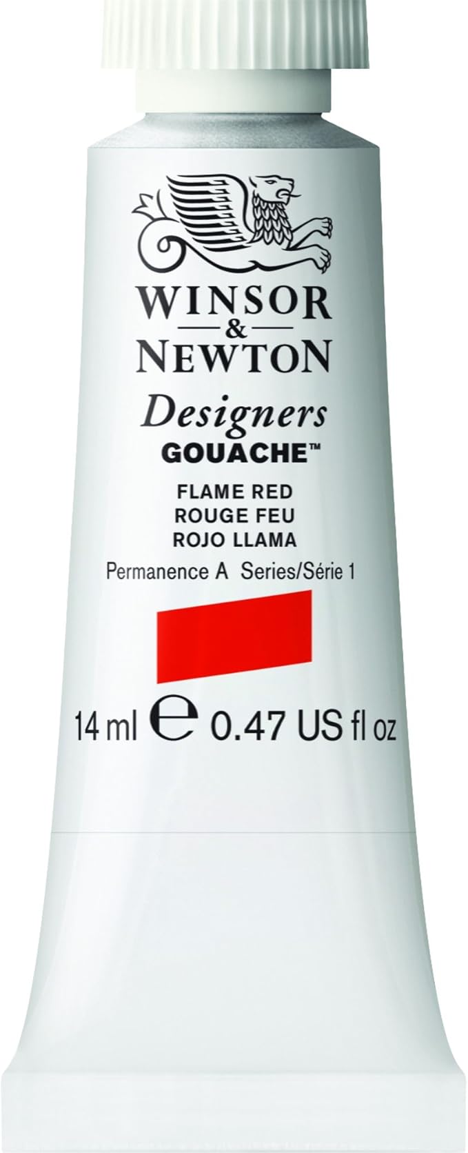 Winsor & Newton Designer's Gouache, 14 ml (0.47oz) tube, Flame Red