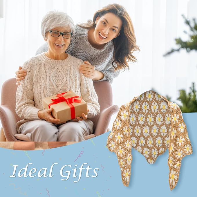 Noocro Crochet Kit for Intermediate or Advanced Levels, Complete Craft Kit for a Floral Daisy Shawl with Step by Step Video Tutorials Detailed Instructions, Perfect Holiday Gift or DIY Project (Khaki)