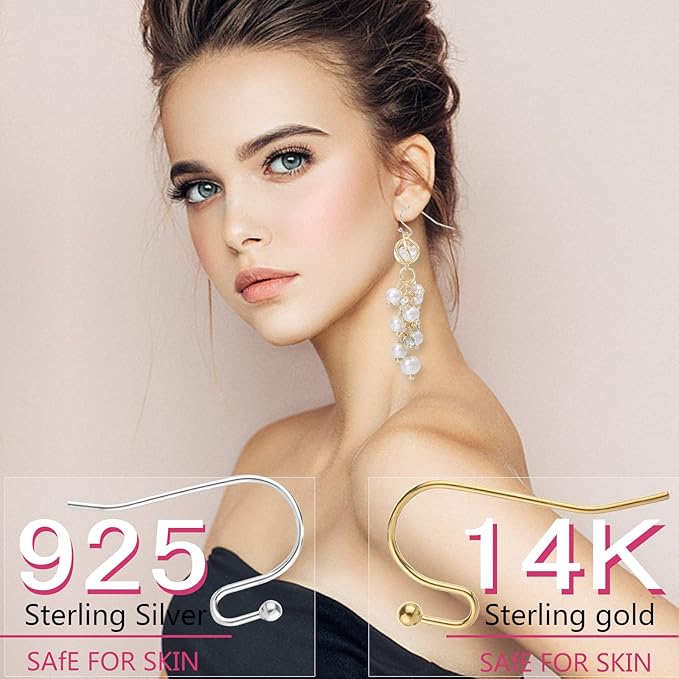 earring hooks, 600pcs hypoallergenic earrings making kit(silver and gold) earrings finding component accessories,earring backs,jump rings for jewelry making diy craft