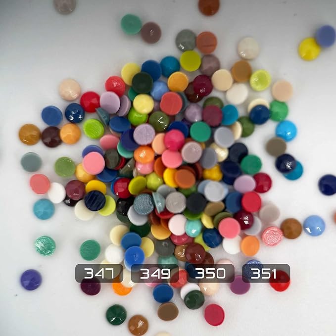 Carsilers Diamonds Painting Accessories,Replacement for Missing Round Drills 347 349 350 351,Rhinestone Resin Diamond Drill,4 Colors Beads Gems Stones,3500pcs per Color