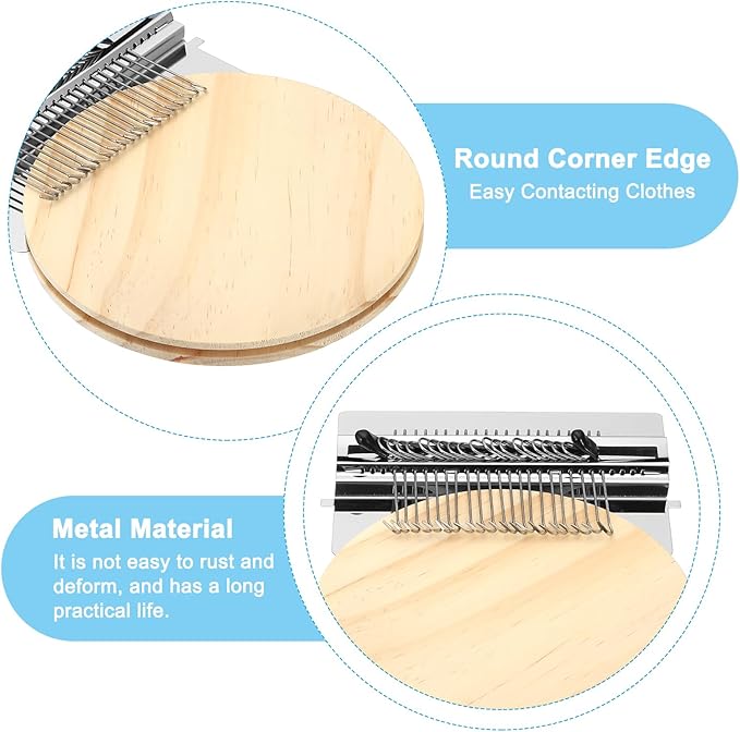 PATIKIL 21 Hooks Mini Weaving Machines Kit, Metal Quickly Small Darning Weave Tool with Accessories for Mending Knitting Stitching Clothes DIY, Style 1