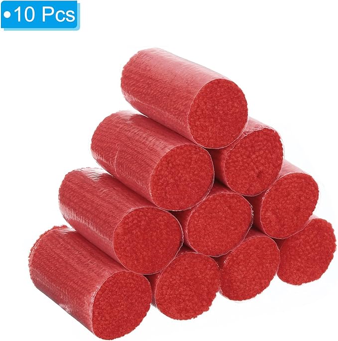 PATIKIL 10 Rolls Latch Hook Yarn Kit - Precut Rugs Yarn for Making Crochet Bundles, Tapestry DIY Craft - for Adults Beginners, Red