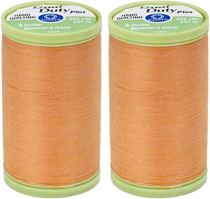 2-Pack Bundle Coats & Clark Dual Duty Plus Hand Quilting Thread 325yds Mine Gold s960-7570