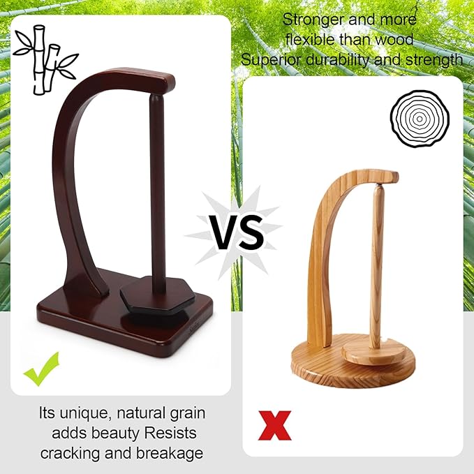 Yarn Holder for Crocheting and Knitting - Magnetic Wooden Yarn Holder Spinner, Ideal for Crochet Accessories, Knitting Accessories, Cool Gifts for Crocheters and Knitting Lovers （Burgundy）