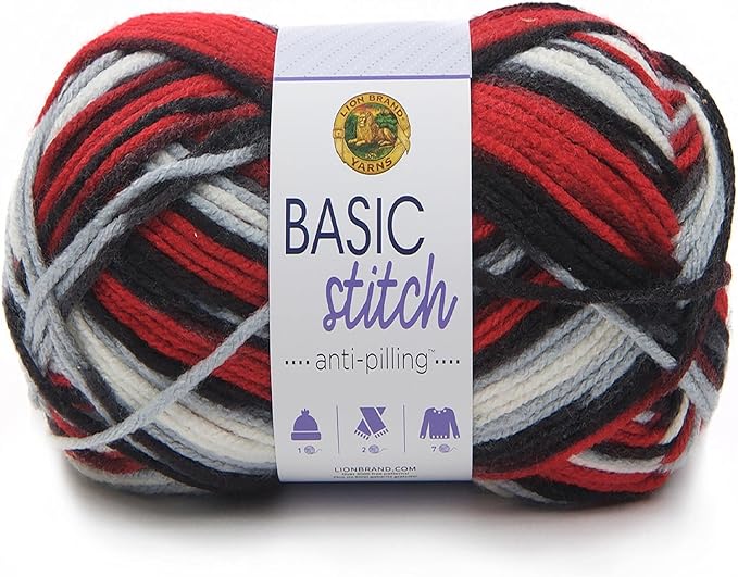 Lion Brand Yarn Basic Stitch Anti-Pilling Knitting Yarn, Yarn for Crocheting, 1-Pack, Buffalo Hill