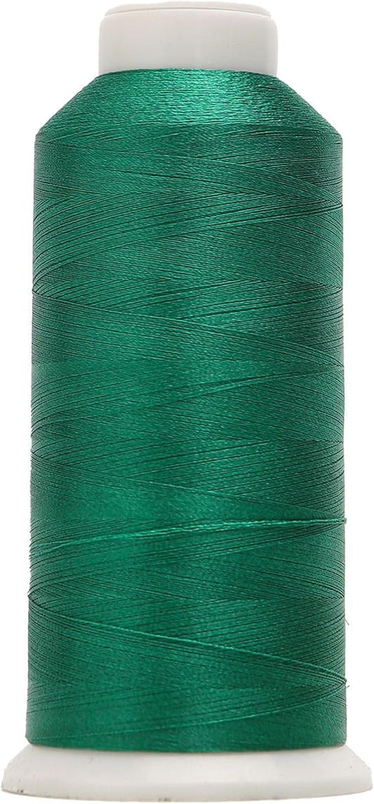 High Tenacity Polyester Embroidery Machine Thread 40WT(120D/2) 4000M Per Spool for Commercial and Domestic Embroidery Machine (Christmas Green-1750)