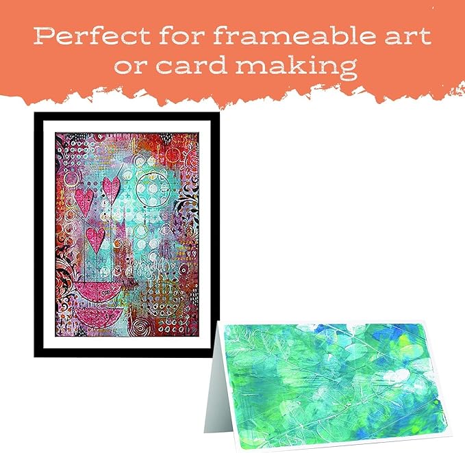 gel press monoprinting print plates – 8” x 10” + 5” x 7” gel plate value pack - gelli plates - reusable gel printing plates for press art for card making, scrapbooking, arts and crafts