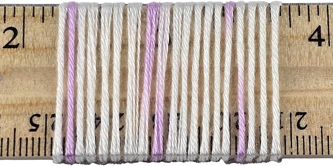 10-Pack of Yonkey Monkey 500 Grams Yarn - 70% Rayon derived from Bamboo, 30% Cotton - Imported - Purple White 9041