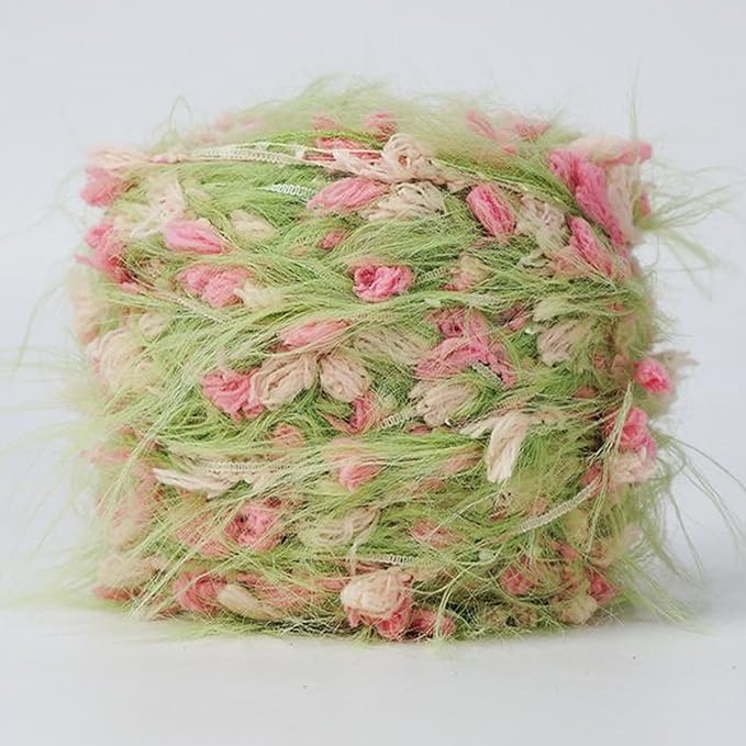 Hand Spun Art Yarn 4 Pack of 50g/Skein Fancy Yarn Multifiber Multicolored with Hand Blended Handmade for Jewelry Making Junk Magazines Knitting Crafts Textile Decorative Tassels Card Making