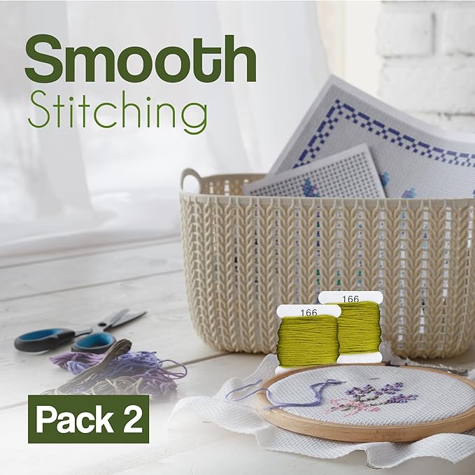 Embroidery Floss Kit and Refills - Cotton Threads - DMC Color Coding for Cross Stitch, String Crafts, Friendship Bracelets