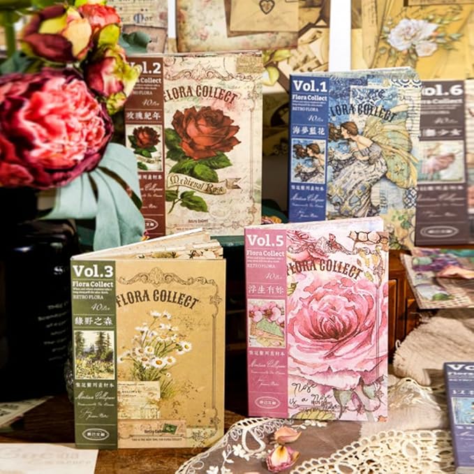 160Pcs vintage scrapbook supplies Set,4 styles of design Mixed Special Paper for Letter Writing,Double-sided scrapbook paper, DIY Junk Journal supplies, decoupage paper,card making supplies