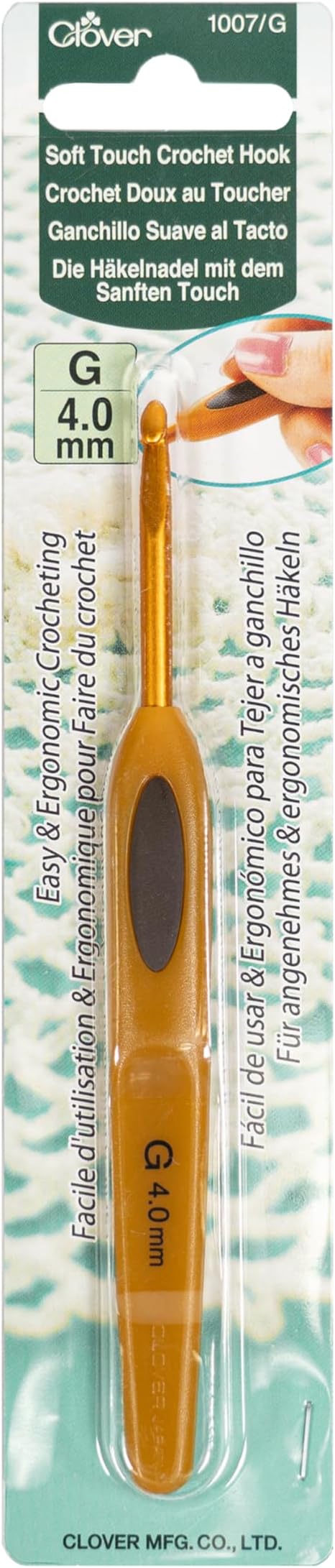 Clover 1007/G Soft Touch 4.0-mm Crochet Hooks, Size G