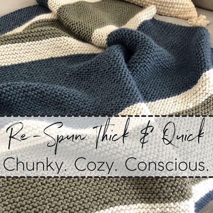 Lion Brand Yarn, Re-Spun Thick & Quick Super Bulky Yarn for Knitting, Crochet, and Crafts, Sunshine, 3 Pack, Soft Fiber for Chunky Blankets, Bulky Throws, and Cozy Sweaters