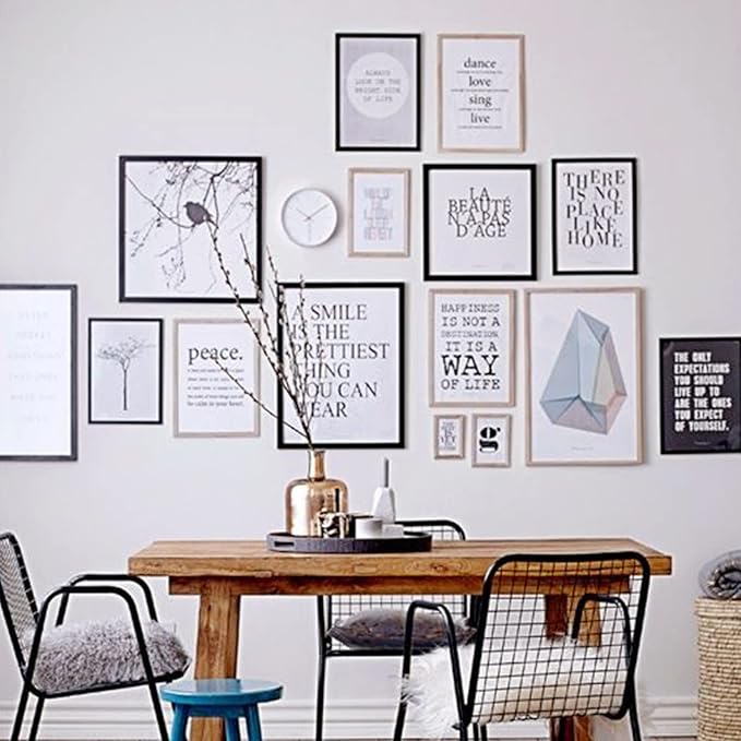 50pcs Picture Hangers with Different Sizes, Heavy Duty 30-100lbs Picture Hanging Hooks with Nails, Wall Hangers,Picture Hooks,Professional Plaster Picture Hanging Kit for Wooden Wall or Drywall