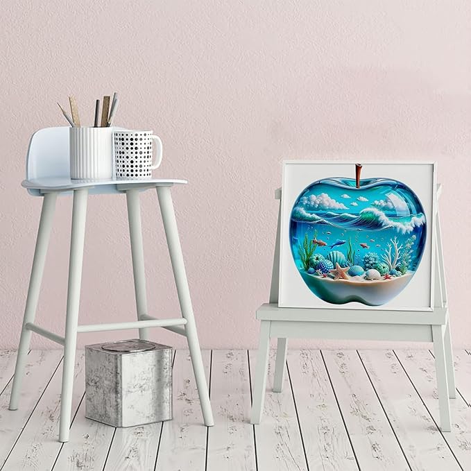 CZYWJMEI 5D Ocean Scenery Diamond Painting Kits for Adults Beginners,DIY Beach Shell Diamond Art,Full Round Drill Diamond Dot Gem Art Kits,Home Wall Decor 12x12 Inch