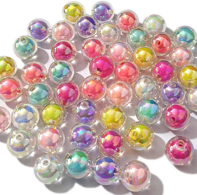 Acrylic Round Mixed 56pcs Loose Beads DIY Craft Embellishment
