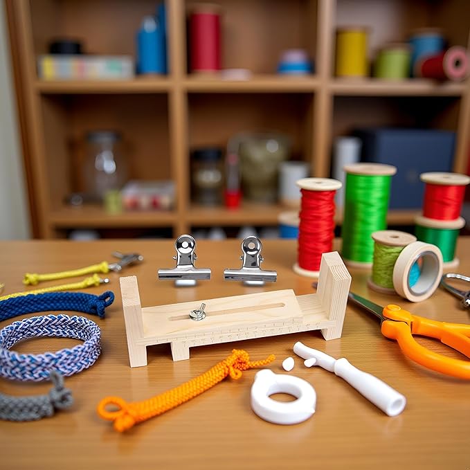 Zhuluck Paracord Jig Bracelet Maker | Wooden Jig Bracelet Maker with Knotters Tool Kit, Weaving DIY Craft Tool Kit Braiding for DIY Craft Bracelets Weaving