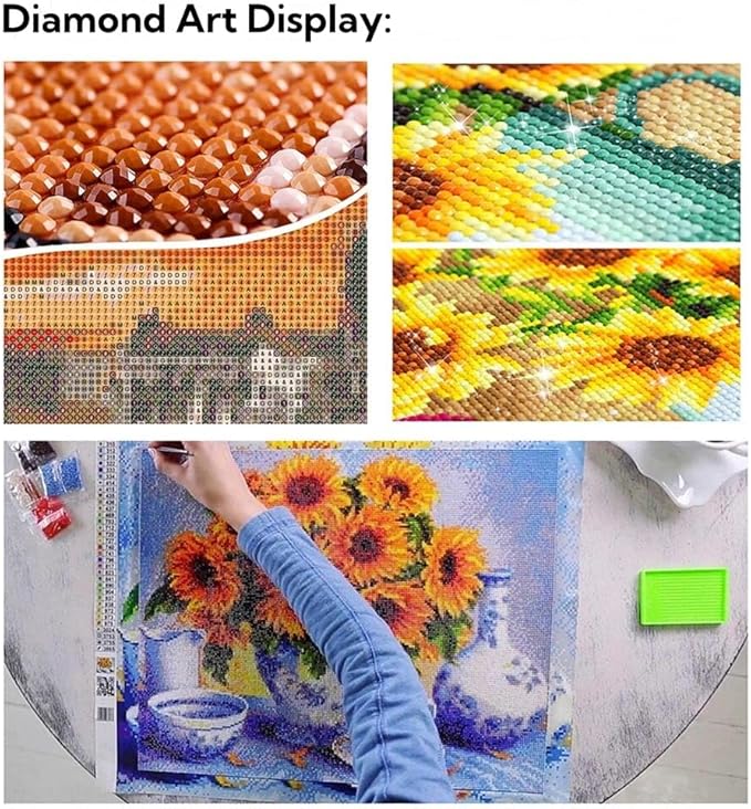 Generic Brown Labrador 5D Diamond Paint for Adults Full Drill Round Diamond Art Painting by Number Kits for Beginners Gems Cross Stitch for Wall Decor 13.8x13.8inch(2)