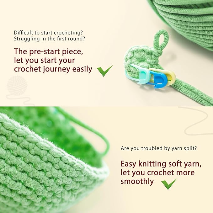 CrochetBox Crochet Kit for Beginner, Highland Cow and Cow Learn How to Crochet Stuffed Animals Gift for Adults and Teen(), Knitting Set with Yarn Hook Stitch-by-Stitch Video Tutorial