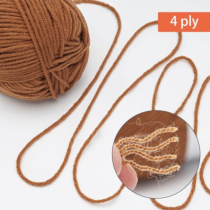 NICEEC 300g Soft Assorted Colors Yarn - Sport Weight,100% Acrylic, 4 Ply, Bonbons Yarn for Crochet & Knit, DIY Project Starter Kit for Kids or Adults(Total 870yds) - Series 6