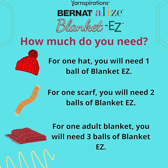 Bernat Alize Blanket-EZ Super Soft Looped Yarn for Beginners, Hand Knitting- No Needles or Hooks Needed, Powder Pink 2 Pack