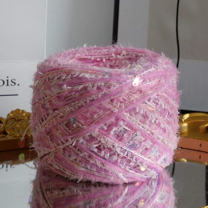 Hand Spun Art Yarn 2 Pack of 50g/Skein with Hand Blended Colorful Handmade for Jewelry Making, Junk Magazines Knitting Crafts Textile Decorative Tassels Card Making