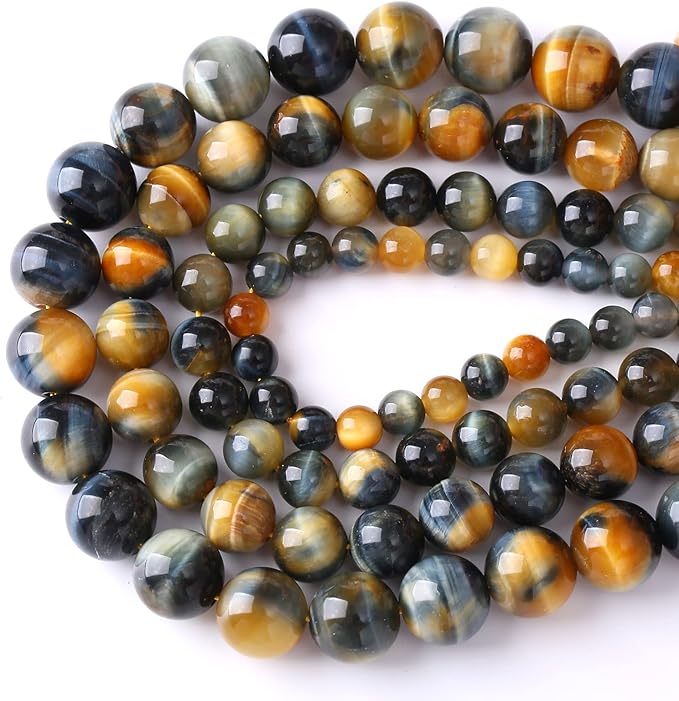 4mm 90pcs AAA Dream Blue Tiger Eye Beads Semi Precious Round Smooth Gemstones Energy Healing Loose Beads for Jewelry Making