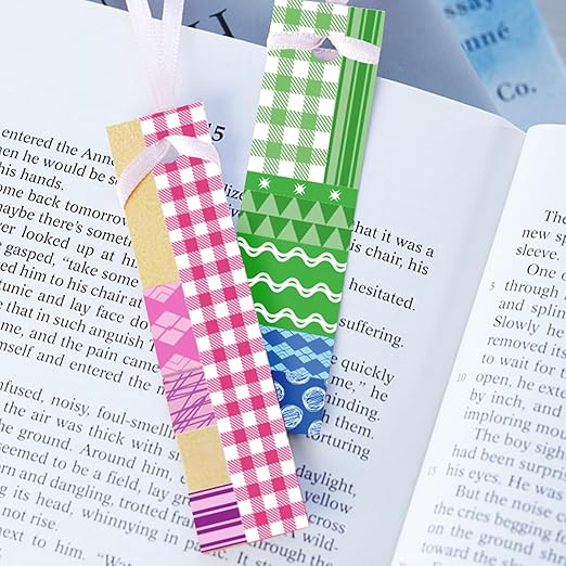Shindel Washi Tape Set, 50 Rolls Craft Tapes Decorative Tape Adhesive Masking Tape for Scrapbooking Supplies DIY Crafts Journals 4 Different Size