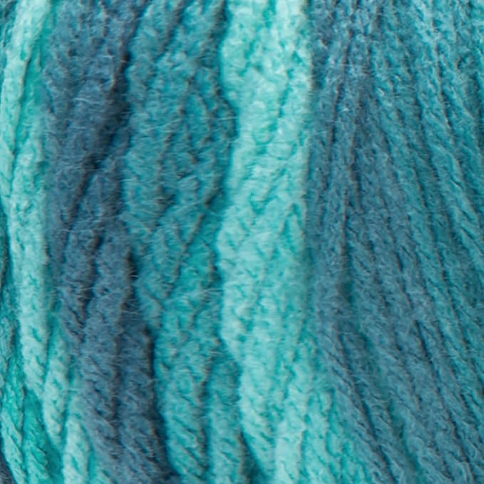 Red Heart Super Saver Jumbo Blue Tiful Ombre Yarn - 2 Pack of 283g/10oz - Acrylic - 4 Medium (Worsted) - 482 Yards - Knitting/Crochet
