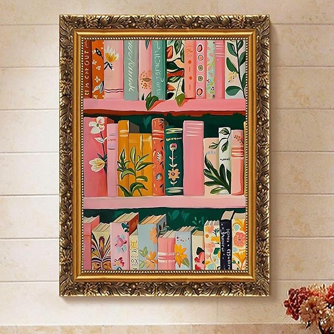 ARPADAMO Diamond Art Kits for Adults,5D Books Diamond Painting DIY Vintage Boho Diamond Art Diamond Painting Kits for Adult,Round Full Drill Diamonds, Diamond Art Kits for Home Decor-12x16inch
