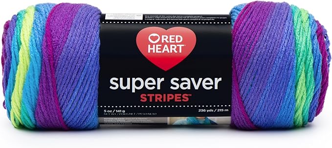 RED Heart Super Saver Yarn-Parrot Stripe