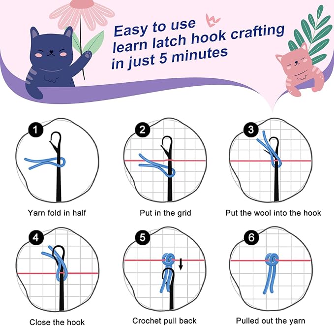 veirousa Halloween Pumpkin Gohst Latch Hook Kits for Adults Kids Beginners Skull DIY Latch Hook Rug Kit Pre-Printed Hook and Latch Carpet Making Kits Cross-Stitch Wall Hanging Crochet Set 20x15 Inch