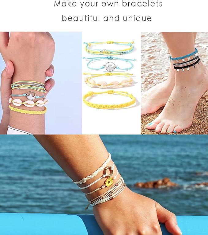 400m 40 Colors 1mm Waxed Polyester Cord Bracelet Cord Wax Coated String for Bracelets Waxed Thread for Jewelry Making Waxed String for Bracelet Making 10m for Each Color