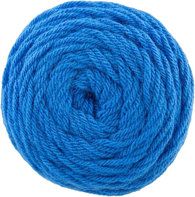 Craft County Size 4 (Medium) 100% Acrylic Fiber Yarn – Variety of Color and Pattern Options – Great for Crochet, Knitting, and Weaving (Blue)