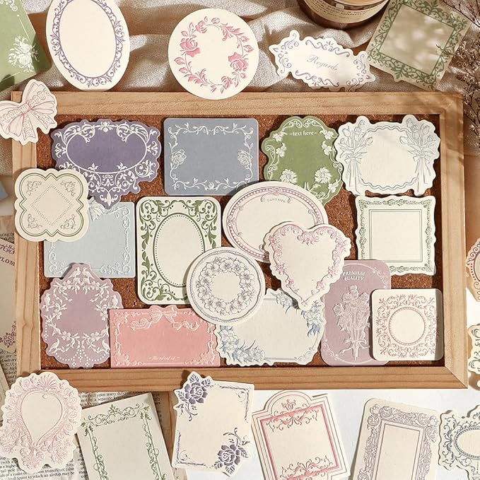 Gemmapylor 120 Pcs Vintage Scrapbook Paper Kit, Junk Journal Ephemera Paper Pack, Aesthetic Journaling Supplies, Decorative Scrapbooking Paper for Planner, Journal & DIY Crafts