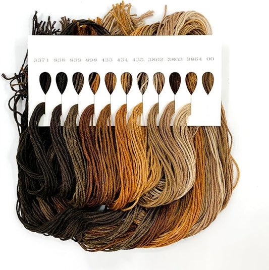 1 Pieces Cross StitchEmbroidery Floss,100% Eco-Cotton Cotton Premium Skeins, Ideal for Arts & Crafts (Coffee Series 67895)