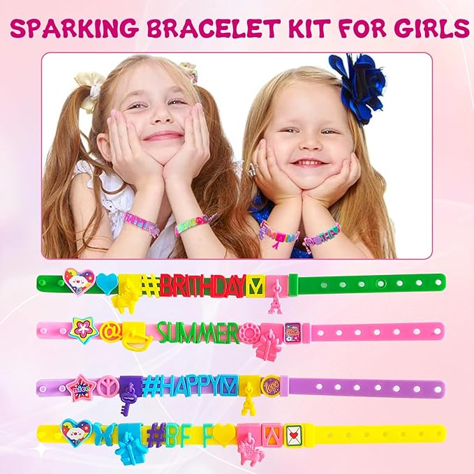 dupamind art & craft kits for kids, christmas gifts friendship bracelet making kit for girls, diy jewelry making kit, birthday present for ages 4-12, toy for age 4, 5, 6, 7, 8, 9, 10, 11, 12 years old