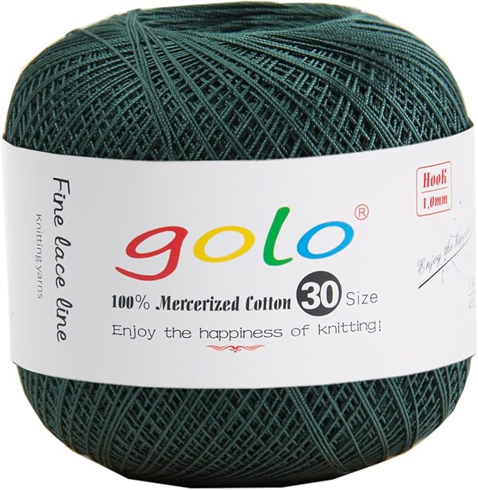 golo Crochet Thread Size 30 Crochet Yarn for Hand Kniting Tatting Yarn 205
