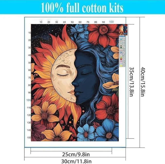Jesus Stamped Cross Stitch Kits for Beginners Adults, Dimensions Needlepoint Art Crafts,Counted Cross Stitch Kits Embroidery Kits for Beginners Adults for Home Decor 13.8X13.8inch