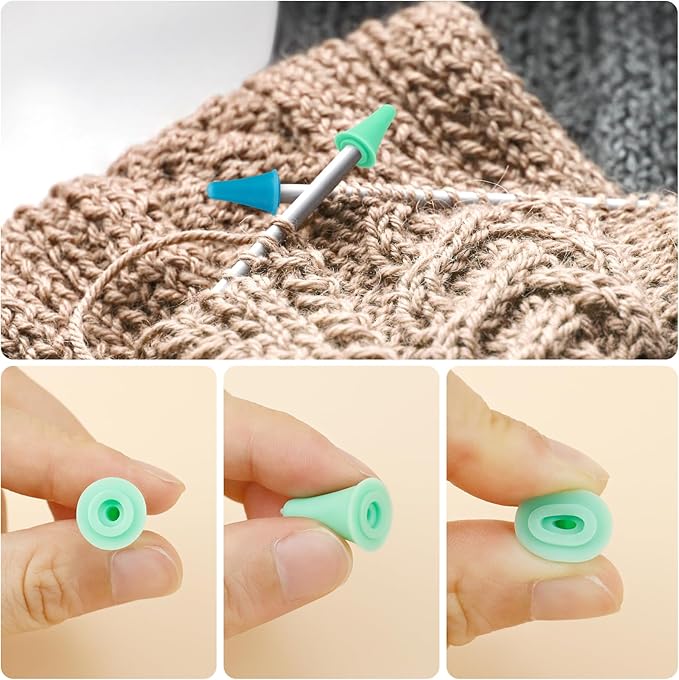 FIVEIZERO 43 Pcs Yarn Needles Set, Assorted Yarn Needles Bent Tapestry Needle Weaving Needle Darning Needles Big Eye Blunt Knitting Needles with Stitch Markers for Knitting Crochet Kit