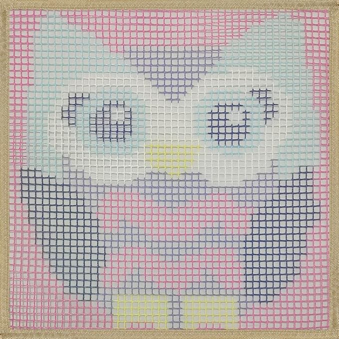 Yglnden Latch Hook Kits Rug Owl Crochet Yarn Cushion Colour Pre-Printed Canvas Rug Needlework DIY Hook and Latch Kit Christmas Home Decoration 30x30cm/12 X12inch