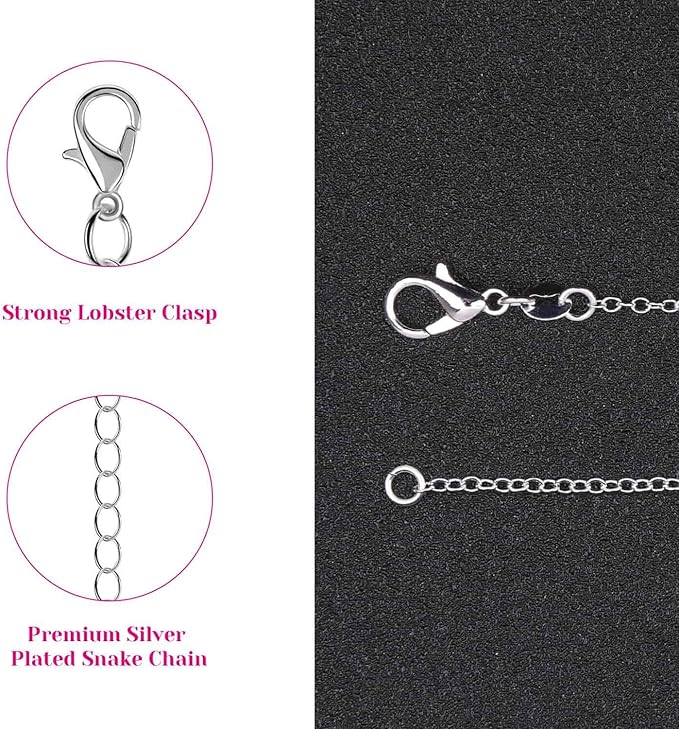 selizo 30 Pack Jewelry Making Chains Necklace Chain Bulk Silver Plated Necklace Chains for Necklace Jewelry Making, 1.2 mm (24 Inches)